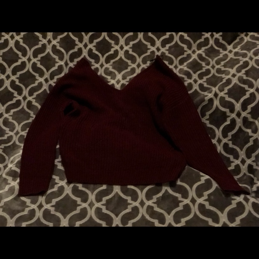 Sweater Top (Burgundy)